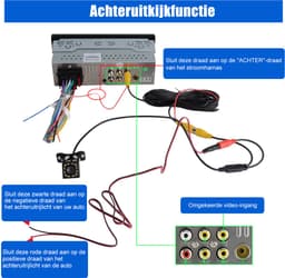 Hexinex - 1 DIN Carplay Autoradio - met 6,36 inch IPS-touchscreen - USB externe microfoon Achteruitrijcamera — thumbnail 4