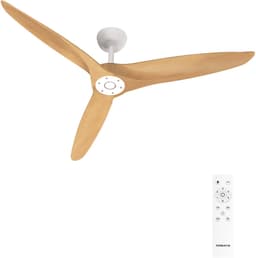 CREATE - Stille plafondventilator 100% hout 40W (Ø132cm) - Geen licht - Afstandsbediening - 6 snelheden - Programmeerbaar - WIND CENTURY — thumbnail 1