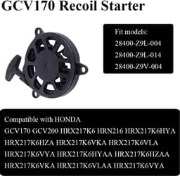 Trekstarter Grasmaaier - Startmotor Onderdeel - Motor Starten - Directe Vervanging - Diameter 13.8 cm - Zwart — thumbnail 2