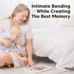 Fotolijst voor poot- en handafdrukken – Inktkussentje voor baby's – DIY-lijst voor hand- en voetafdrukken – Aandenken aan de eerste verjaardag – Herinneringsset voor hand- en voetafdrukken – Inktkussentje en afdruklijst pasgeborenen – 20x32,8x1,8cm — thumbnail 3