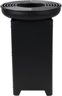 ELITE – Vuurschaal BBQ met plancha ring en houtopslag – Ø61 x H90 cm – Houtskool & hout barbecue – Buitenkeuken — thumbnail 2