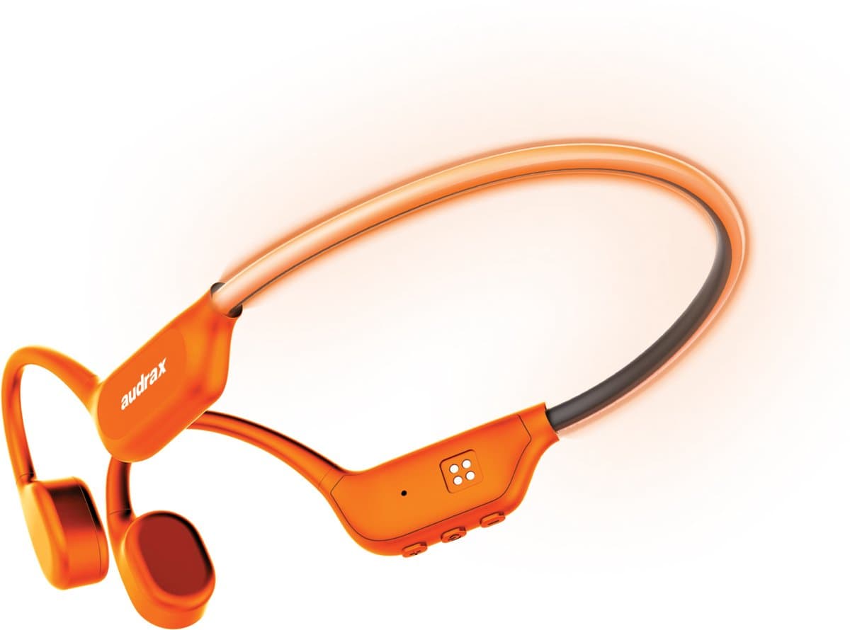 Audrax® Neon Pro - Sport oordopjes - Bone Conduction headphone - LED Lichtgevend - Sporthoofdtelefoon - Oortjes draadloos - Draadloze oordopjes - IPX8 Waterdicht - 32GB Interne geheugenkaart - Geschikt voor alle smartphones en smartwatches — afbeelding 1