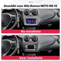 Boscer Android 15 Autoradio - Geschikt voor Alfa Romeo Mito (2008-2018) - 4+64GB - 8.2 inch HD IPS Touchscreen - Draadloze Apple CarPlay & Android Auto - GPS Navigatie - WIFI, Bluetooth, USB & MP5 - Microfoon & AHD Achteruitrijcamera — thumbnail 3