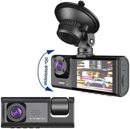 Dash Cam Auto - DVR Zwarte Doos - Verkeersveiligheid Bewaken - 3 Kanalen Opname - 2 inch Scherm - Zwart — thumbnail 1