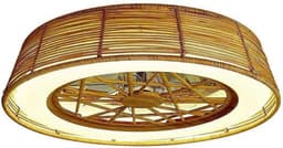 Indonesische ventilator - Tafelventilator - Ruimte Koelen - Met afstandsbediening - 63 cm diameter - Gebroken — thumbnail 1
