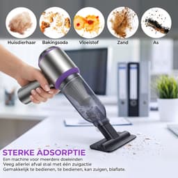 2-in-1 kruimeldief – Handstofzuiger - Draadloze stofzuiger – 22.000Pa - auto stofzuiger - Drie standen instelbaar - Voor thuis & auto — thumbnail 3