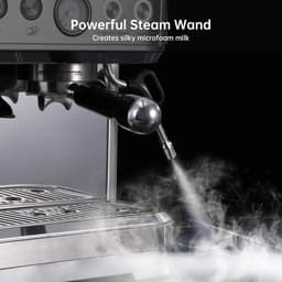 Emvae Koffiemachine - Espressomachine - Koffiemachine voor bonen - 15 Maalstanden - 15 Bar Pomp - Melkopschuimer — thumbnail 4