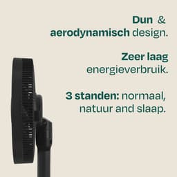 VONROC BREEZE Draadloze Ventilator – Fluisterstil (<44 dB) – 24 snelheden – lichtgewicht en draagbaar - 3 windmodi: Natuurlijk, Slaap, Normaal – Modulair: tafelventilator én vloerventilator – Luxe touchdisplay – Incl. afstandsbediening – Zwart — thumbnail 5