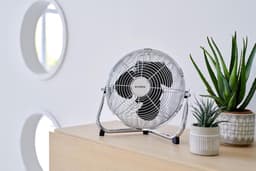 Tafelventilator - Ventilator Bureau - Ruimte Koelen - Volledig Metalen - 30 cm - Wit — thumbnail 5