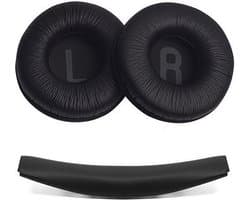 Vervangende Oorkussens en Hoofdband Kussen Geschikt voor JBL Tune 510BT, T500BT, T450, Tune 600 en JR300 - Comfortabele Ear Pads Set - Zwart