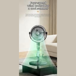 Vernevelende Ventilator - Buitenkoeler - Terras Verkoelen - Met Afstandsbediening - 36 x 27 x 17 cm - Zwart — thumbnail 5