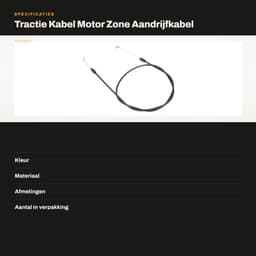 Dailygoods- Aandrijfkabel Premium ABS - Tractie Kabel - Motorremkabel - Grasmaaier Accessoire - Hoge Nauwkeurigheid - Duurzaam - Grasmaaierkabel — thumbnail 4