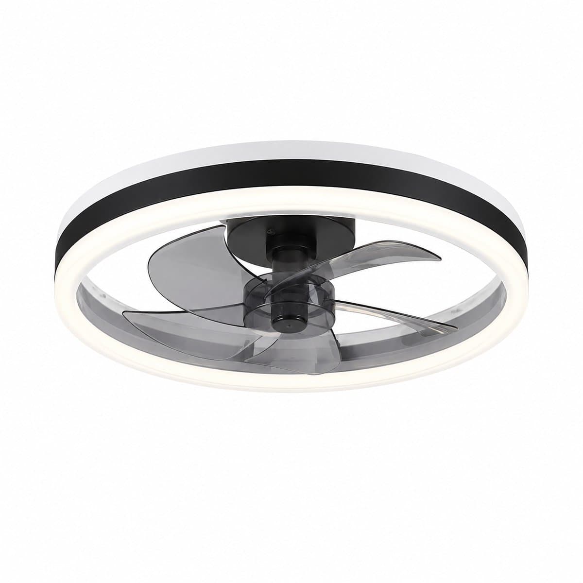 DIMICO - Plafondventilator met Verlichting - Plafond Ventilator - Afstandsbediening - 6 Snelheden - Zwart - Zomer en Wintermodus — afbeelding 1