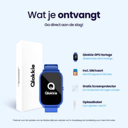 Qlokkie Kiddo Slim 2 Blauw – GPS horloge kind – Smartwatch kinderen – GPS tracker kind met nauwkeurige locatiebepaling – GPS horloge met simkaart – Videobellen – SOS functie – Stel veilige zones in – Waterdicht IP68 — thumbnail 4
