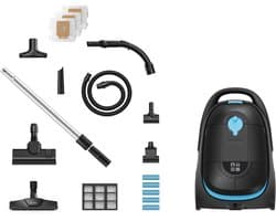 Nilfisk Perform Pet Care Plus Parquet Stofzuiger met Zak – HEPA 14 Filter, 4L Capaciteit, Pet Brush, LED Combi Mondstuk, Geschikt voor Harde Vloeren & Tapijt, 10 Jaar Motorgarantie