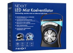 Nexxt Mistventilator met Led - Usb Oplaadbaar - Nevelventilator - Tafelventilator - Zwart — thumbnail 3
