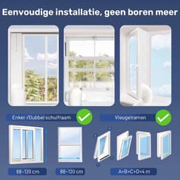 Sogiol - Mobiele Airco - Draagbare Airconditioner - 4-in-1 Koelen ontvochtigen ventilator en slaapstand - Met Wifi - 12000 BTU - voor 18-35 m² - met Afstandsbediening - 52 dB - Wit — thumbnail 5