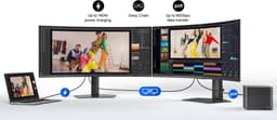 Samsung ViewFinity S8 S85TH LS40H850TAUXEN 5K2K WUHD 144Hz Monitor - 40 inch -TB 5.0 - TCO -EPEAT Gold - Energy star — thumbnail 4