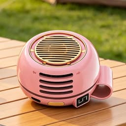 Clip Ventilator - Mini Koeler - Persoonlijke Koeling - 360 Graden Rotatie - 6.3 x 6.3 x 6.8 cm - Roze — thumbnail 3