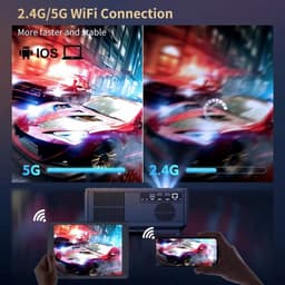 Mini Beamer - Projector - Digitale Beamer - Draagbaar - 1080P Projector - 4K Full HD - Met Auto Focus - 21000LM - 2500ANSI - AC100-240V / 50-60Hz - Android System - 205W - Zwart — thumbnail 3