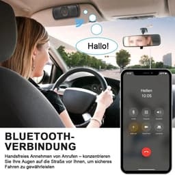 Autoluidspreker met Bluetooth, geschikt voor mobiele telefoon, draadloze muziekbox, met houder voor zonneklep, ondersteunt muziekweergave. — thumbnail 2