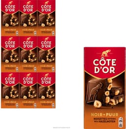Côte d'Or L'Original Puur Hele Hazelnoten Chocolade Reep 9 x 180g - Chocolade Tabletten - Cadeau vrouwen of mannen verjaardag - Voorraad — thumbnail 1