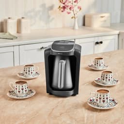 Karaca Hatır Neo Turkse Koffiemachine – Zilver – RVS – Elektrisch – 5 Kopjes – Met Cezve – Automatische Koffiemaker — thumbnail 2
