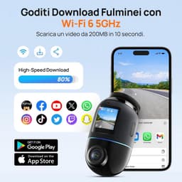 Auto Camera - Rijrecorder Dual - Veilige Rit - 360 Graden Opname - 4K Resolutie - Zwart — thumbnail 4