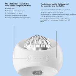 VHV-Mini Aircooler met Waternevel - Oplaadbare Mobiele Luchtkoeler met 2000mAh Accu - Gemakkelijk Schoon te Maken Ventilator met 4 Snelheden - Stille Luchtbevochtiger voor Slaapkamer en Kantoor — thumbnail 3
