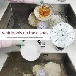 Mini Vaatwasser - Aanrecht Model - Snel Afwassen - Veelzijdig Gebruik - Compact Formaat - Rood — thumbnail 3