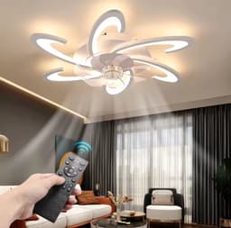 Wonen Verlichting Lampen Plafondlampen Plafondlampen met ventilator Plafondventilator met Verlichting - Met Afstandbediening - Stil in Gebruik - Stille Plafondventilator - Verlichting Woonkamer — thumbnail 1