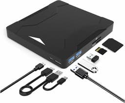 Externe DVD Speler - CD Brander - Bestanden Archiveren - Plug En Play - 14.5 cm - Zwart — thumbnail 1
