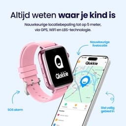 Qlokkie Kiddo Explore - GPS horloge kind - Smartwatch kinderen - GPS tracker kind met nauwkeurige locatiebepaling - GPS horloge kind met simkaart - Stel veilige zones in - SOS functie - Whatsapp - Roze — thumbnail 3