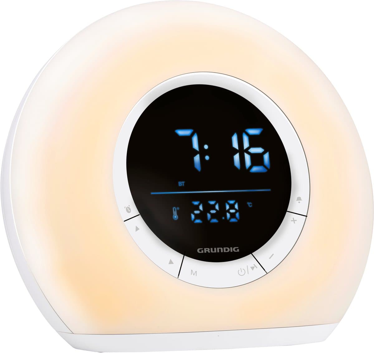 Grundig Wake-Up Light Wekker – Digitale Wekker met Radio en Bluetooth – Lichtwekker met LED-Display – Wake up Light - Wit — afbeelding 1