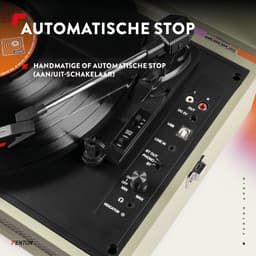 Retro Platenspeler Bluetooth in & out - Fenton RP118 - Model 2025 - Geschikt voor alle platen - Ingebouwde speakers - Groen — thumbnail 5