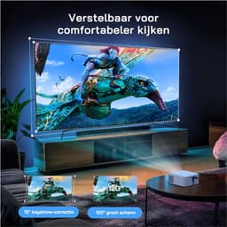 Zavira® Mini beamer - Projector - Scherm - Wit - 1080P Full HD — thumbnail 2