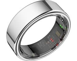Focus® S1 Smart Ring - Zilver - Maat 8 - Hartslag - Menstruatiecyclus - Slaap Monitor - Slimme Ring - Sport Prestatie - Stappenteller -IP68 Waterdicht - O2 Meting - Dames - Heren - Wearables - Oplaad Case - beschermring