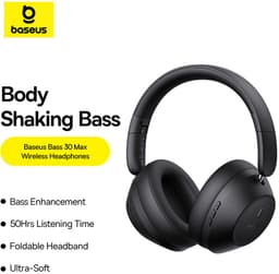 Baseus Bass 30 Max draadloze hoofdtelefoon kosmisch zwart — thumbnail 2