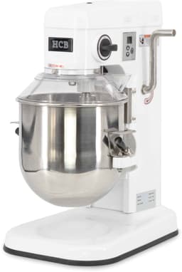 HCB® - Professionele Horeca Planeetmenger - 10 liter - 230V - RVS / INOX deegmachine - Kneedmachine - Keuken machine - Planeetmixer - Deegkneder machine - Spiraalkneder - 55 kg - 6497 — thumbnail 1