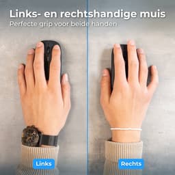Nuvance Draadloze Muis - Bluetooth - Stil - Laptop & Gaming - Draadloos - Computermuis - Links & Rechtshandig - Zwart — thumbnail 4