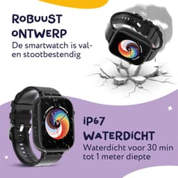 LEROYS - GPS Horloge Kind - Kinder Smartwatch - Android en iOS - Zwart - Incl. Simkaart — thumbnail 4