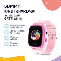 LEROYS - GPS Horloge Kind - Kinder Smartwatch - Android en iOS - Roze - Incl. Simkaart — thumbnail 2