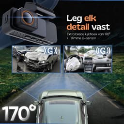 Camigoo® X30 Pro - Dual Dashcam - Dashcam Voor Auto - Dashcam - Ultra 4K & Full HD - Voor en Achter Camera - WiFi & GPS - 2.9 Inch met APP - Inclusief 64GB Micro SD Kaart U3 - Loop Opname - G Sensor - Time Lapse - NL Handleiding + Systeem — thumbnail 3
