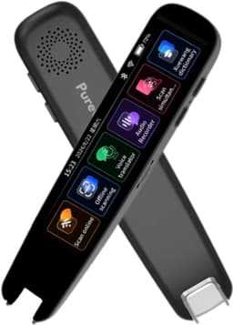 PureVolt AI Vertaalpen – Slim Vertaal Apparaat met Scherm – Realtime Spraak- & Tekstvertaling in 142 Talen – Draagbare Smart Translator Pen met Scan- & Fotovertaling – Woordenboekfunctie - Zwart — thumbnail 1