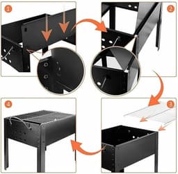 Caligril Barbecue Grill - Handig Meeneem BBQ - Makkelijk opzetten - 35x25x35CM - 1.5KG — thumbnail 3