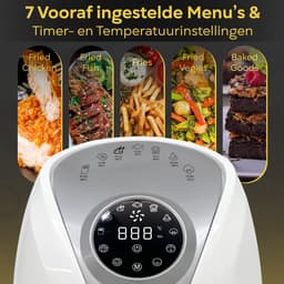 AG5200 Airfryer - Wit - Compact - tot 4 Personen - 4 Liter - Anti-aanbak - Uitneembare Bak - Vaatwasserbestendig - Met Receptenboek - Stil- Snelkooktechnologie - — thumbnail 3
