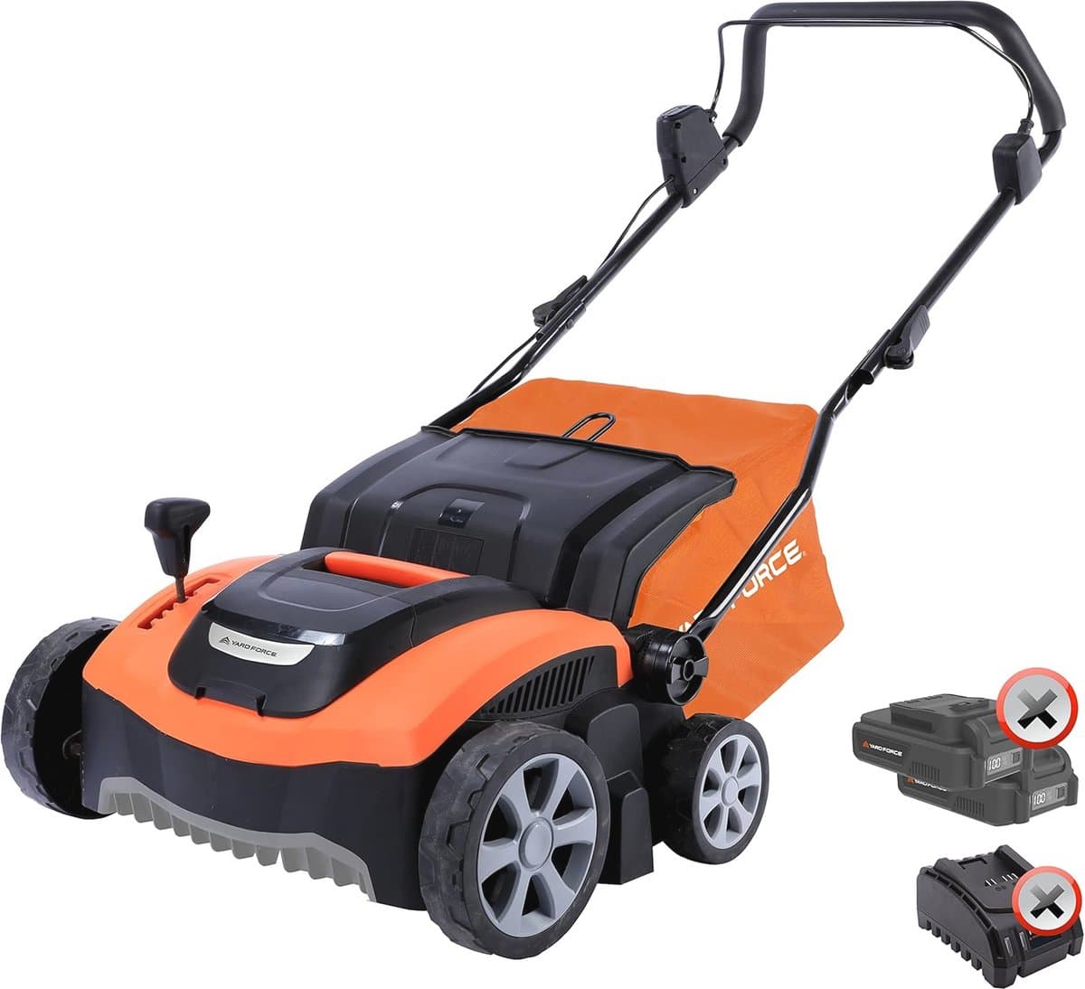 Accu-verticuteermachine met 37 cm werkbreedte en 6 standen voor maaihoogteverstelling — afbeelding 1