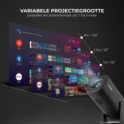 Lumenix® S2 - Mini Beamer 2025 - Alles-in-één Smart TV Projector - 4K Ultra HD & Voor iOS & Android - Zwart — thumbnail 4