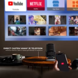 Lumenix® S2 - Mini Beamer 2025 - Alles-in-één Smart TV Projector - 4K Ultra HD & Voor iOS & Android - Zwart — thumbnail 5