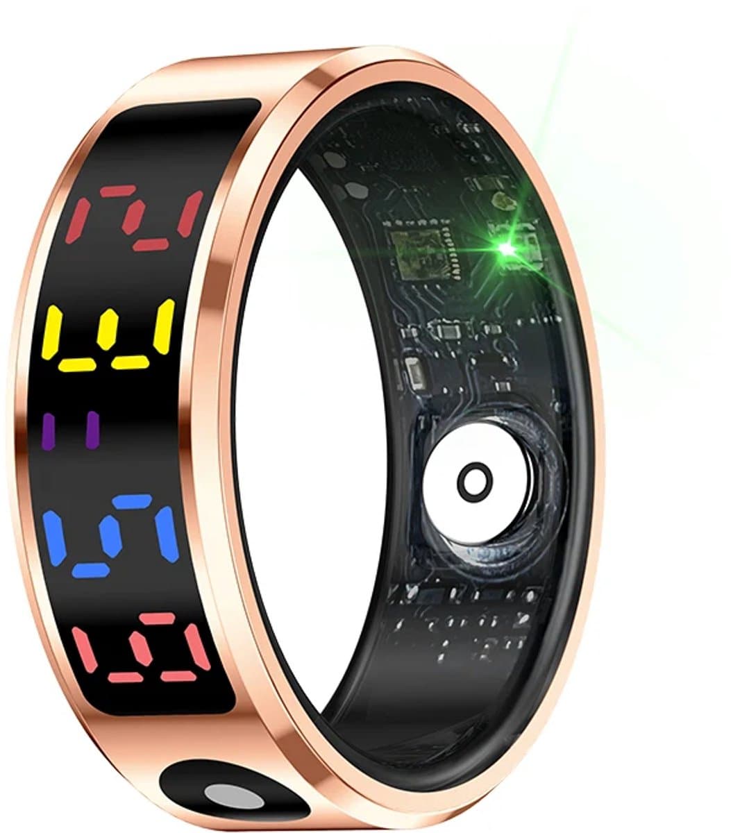 WizBay Premium Select® Smart Ring Color LED Rosé Goud - Maat 11 - Hartslag Slaap Zuurstof - Gesture - Multi Sport Modi — afbeelding 1